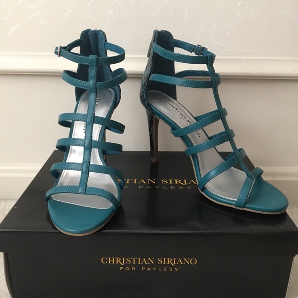 turquoise heels payless